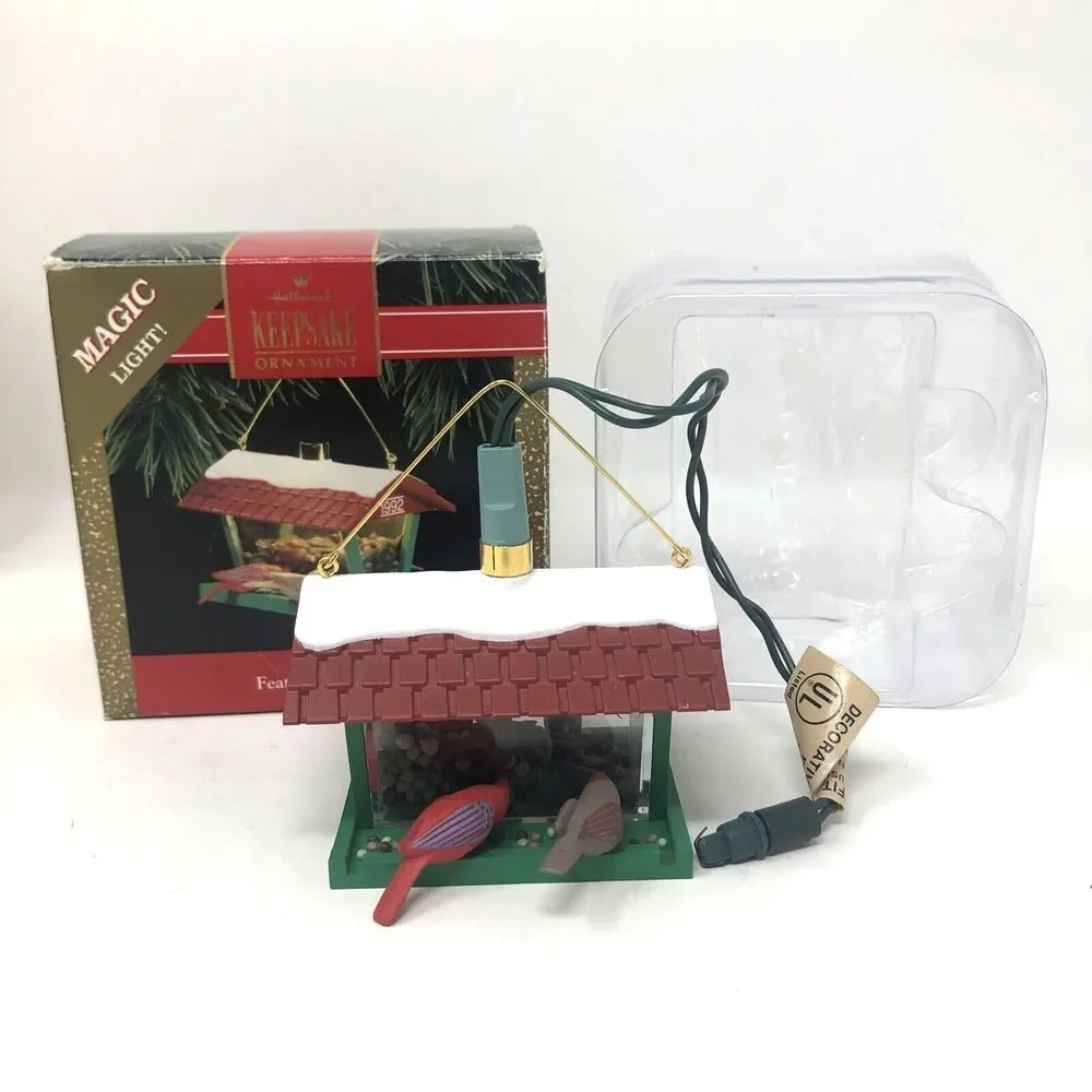 Hallmark Keepsake Magic Light Ornaments Feathered Friends Watch Owl Lamplighter
